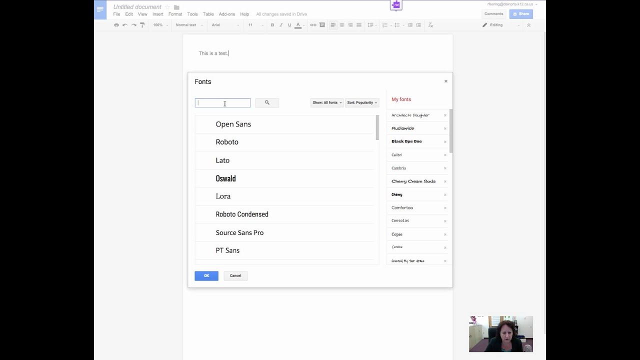 how to add font to google docs